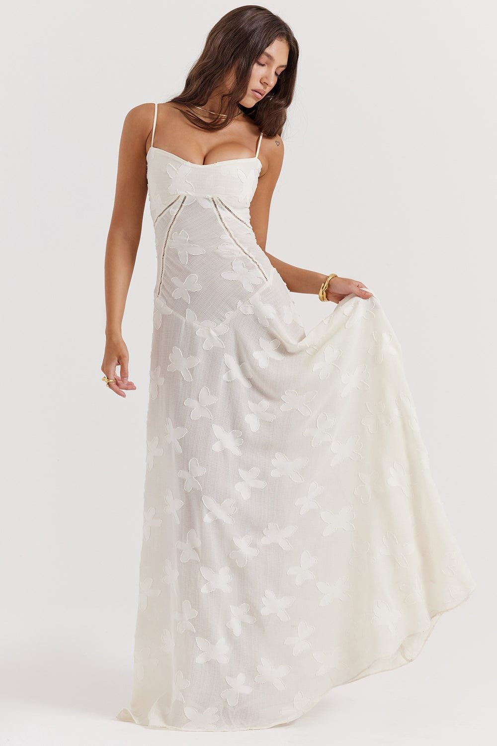 Robe longue romantique fleur