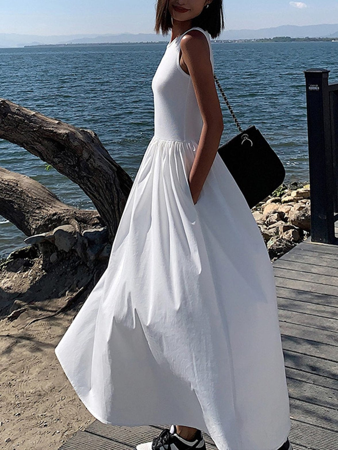 Robe maxi décontractée aube