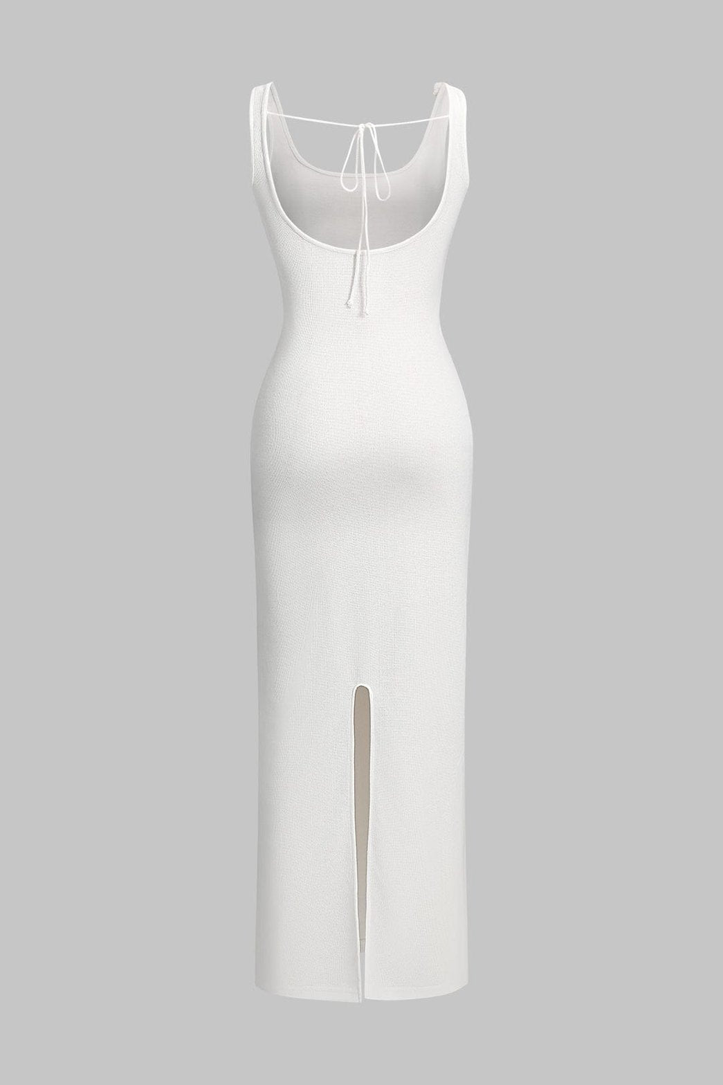 Vue dos de la robe longue avec nœud soleil