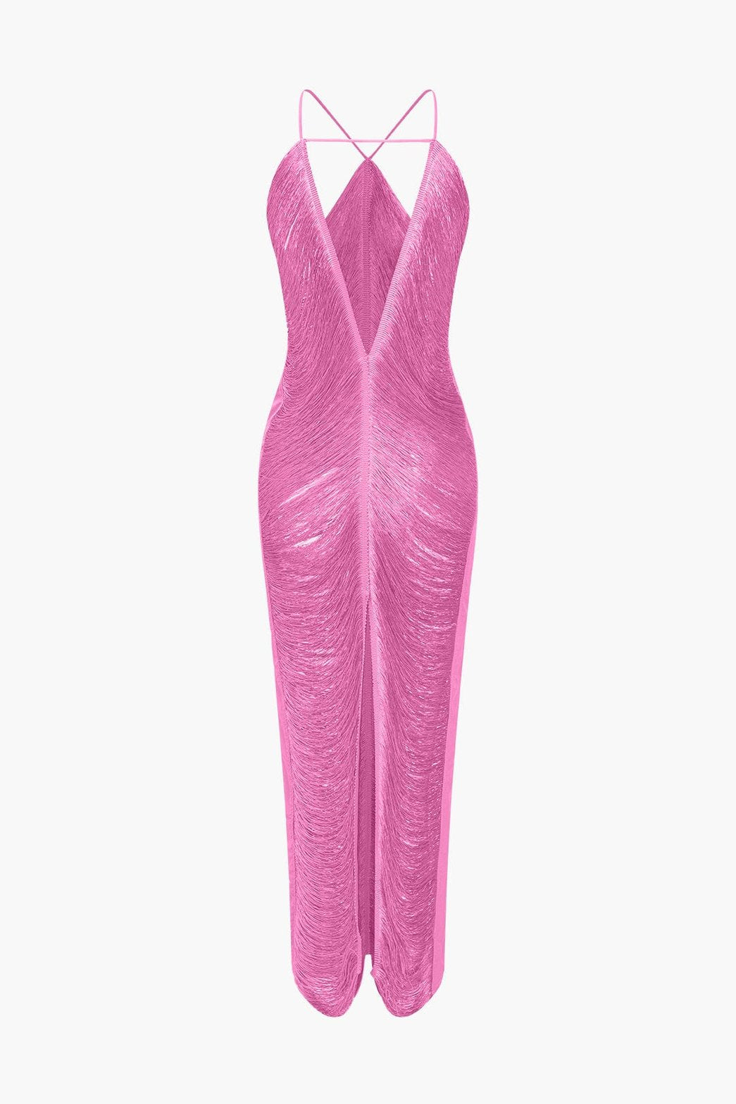 Robe fendue dorée élégant