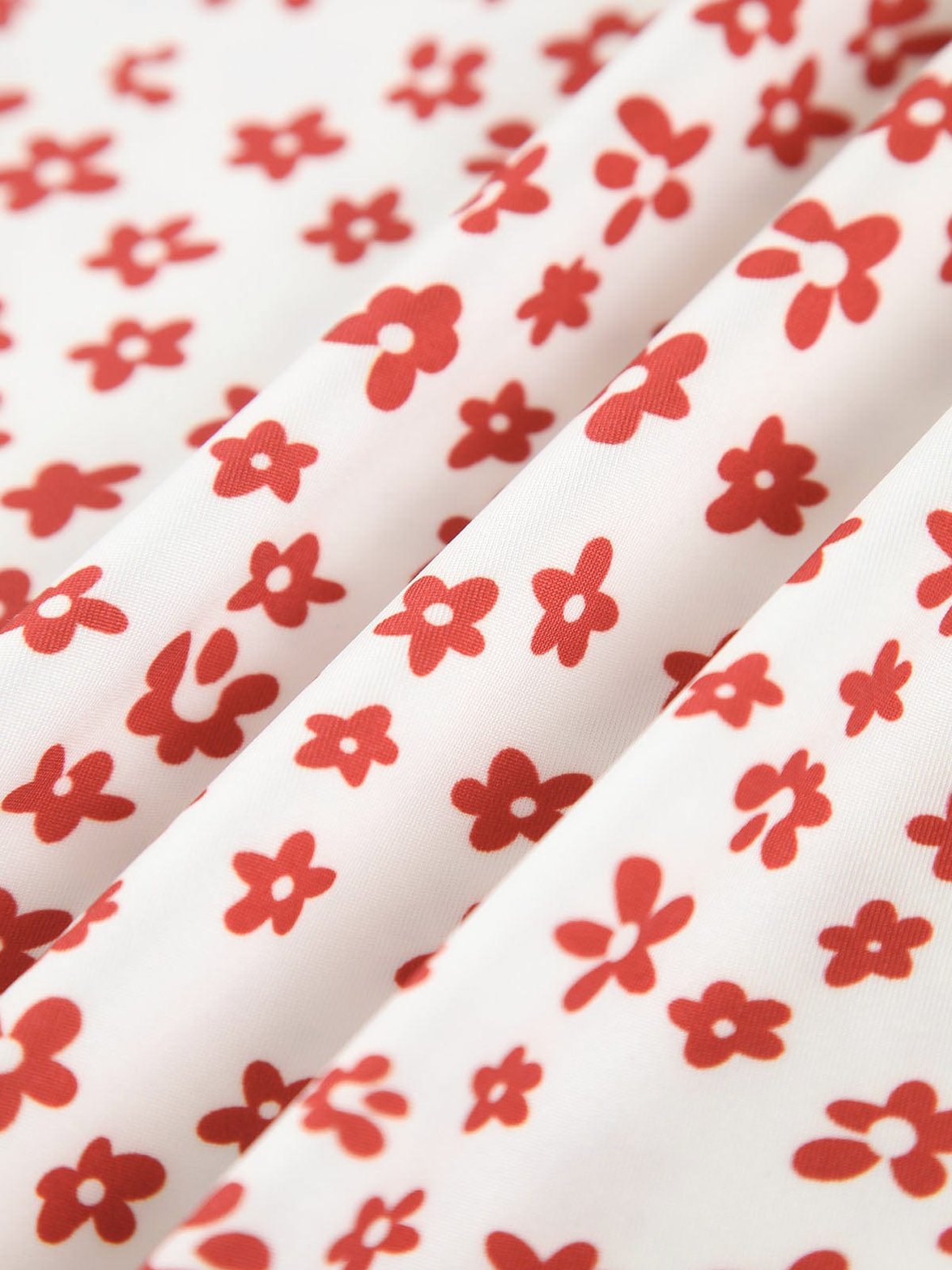 Robe maxi fleurie blanc et rouge sky