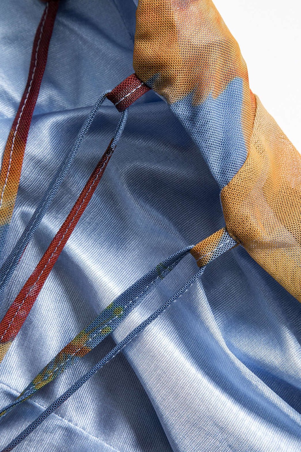 Robe longue fleurie mesh vue portée océan