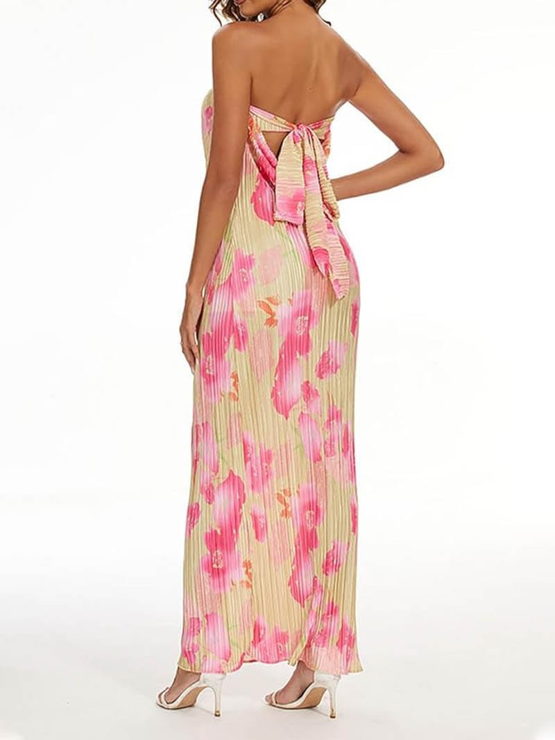 Robe longue sans manches fleurie - Douceur