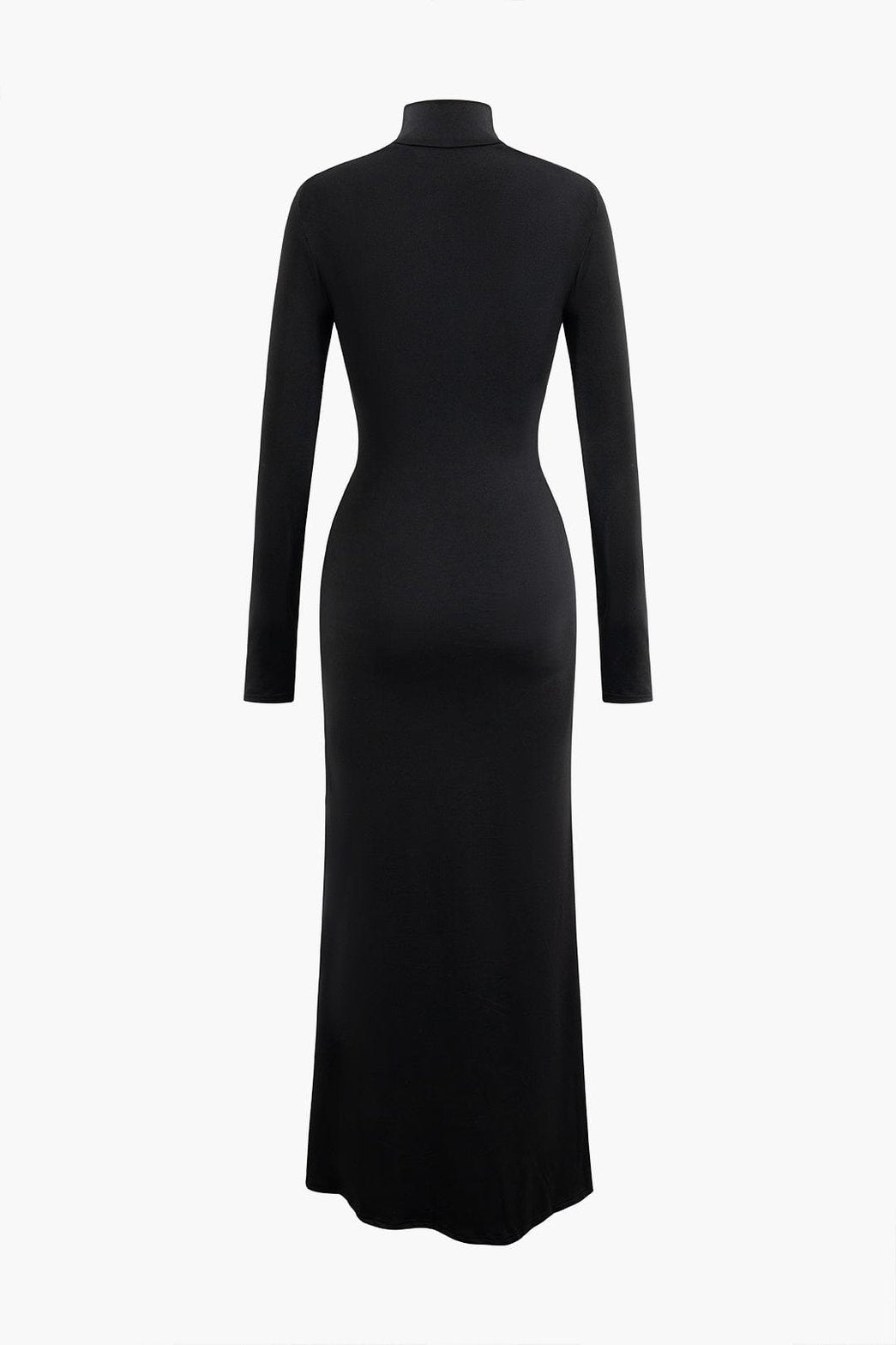 Robe longue col roulé style majesté