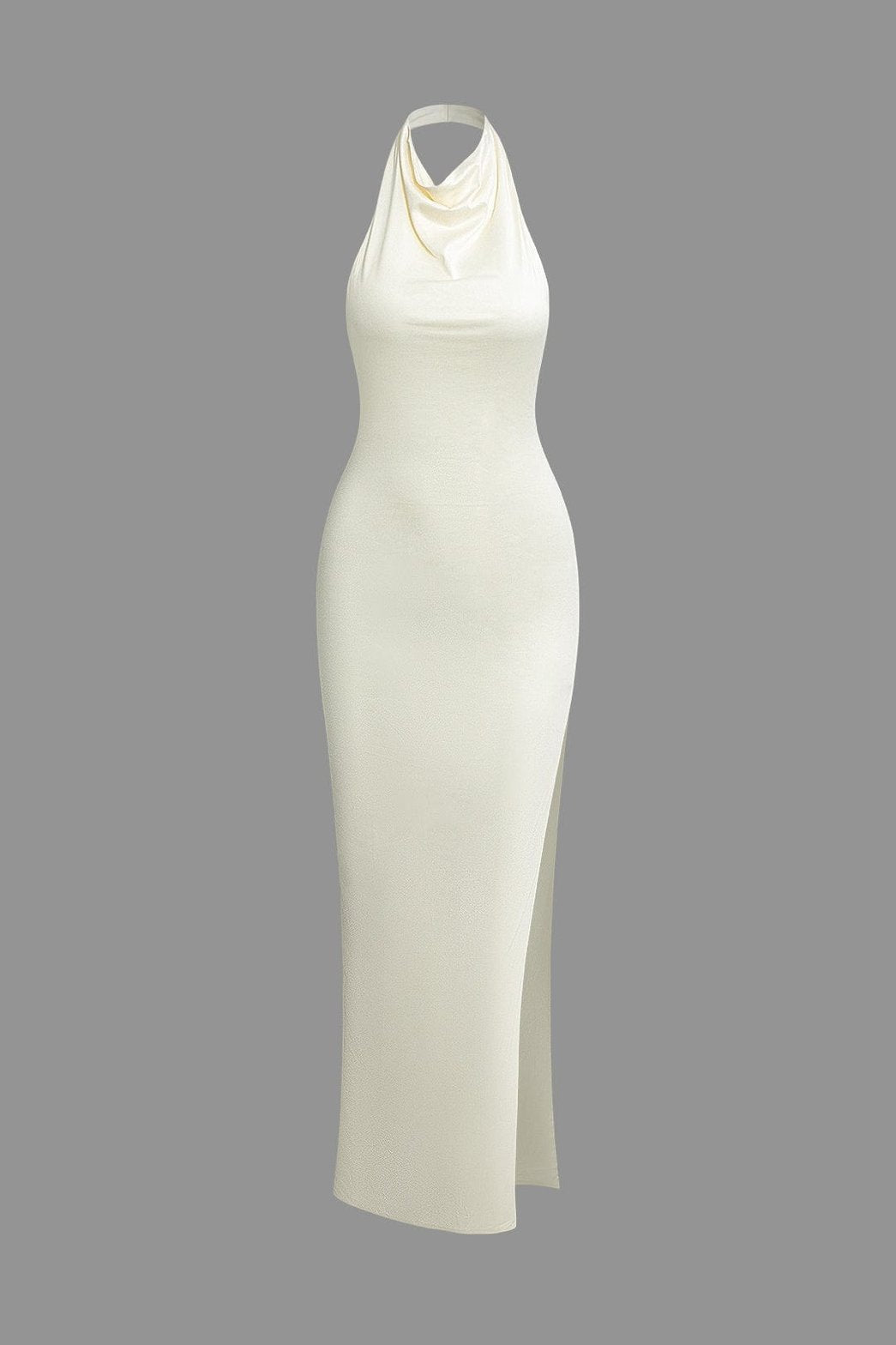 Robe longue blanche dos nu élégante étoile