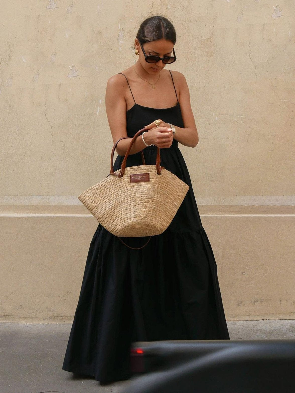 Robe longue noire décontractée été