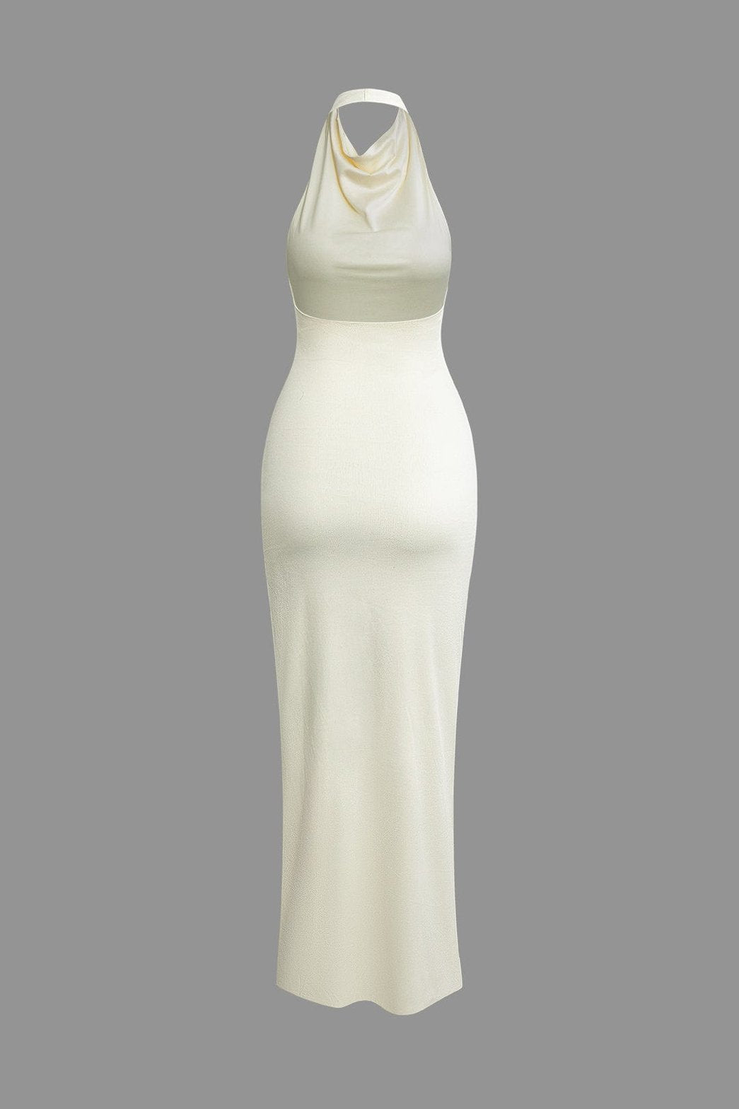 Robe moulante blanche vue de dos lune