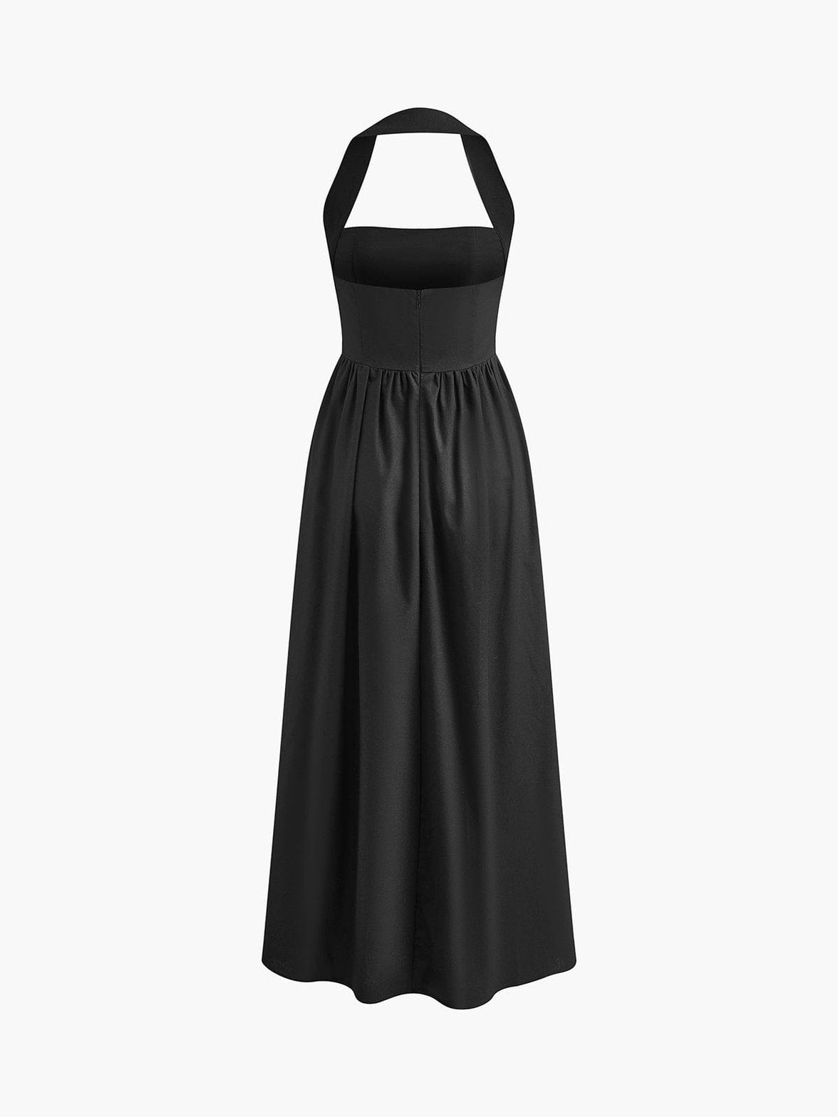 Robe maxi en lin blanc rosée
