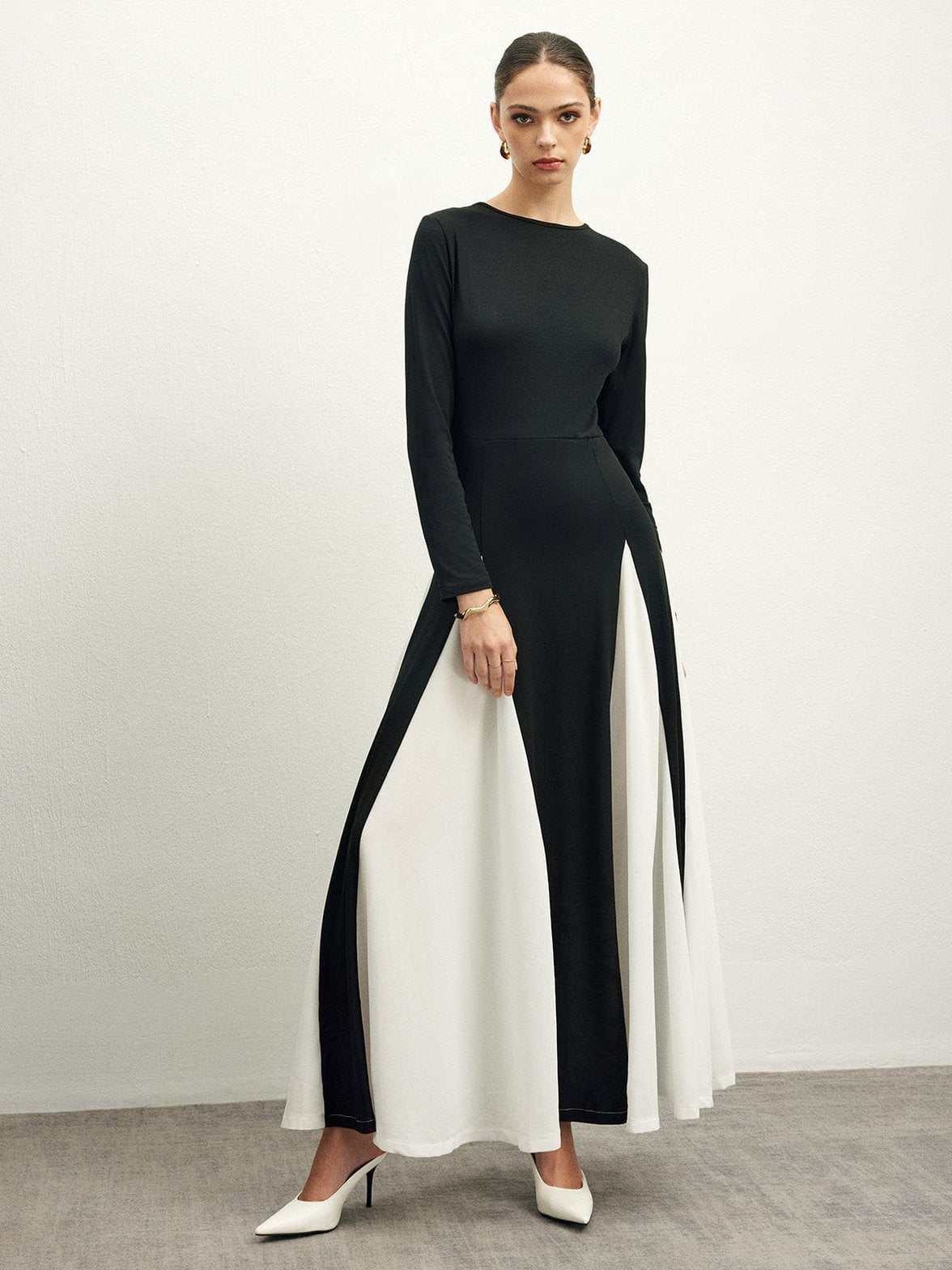 Robe longue coupe ajustée douceur