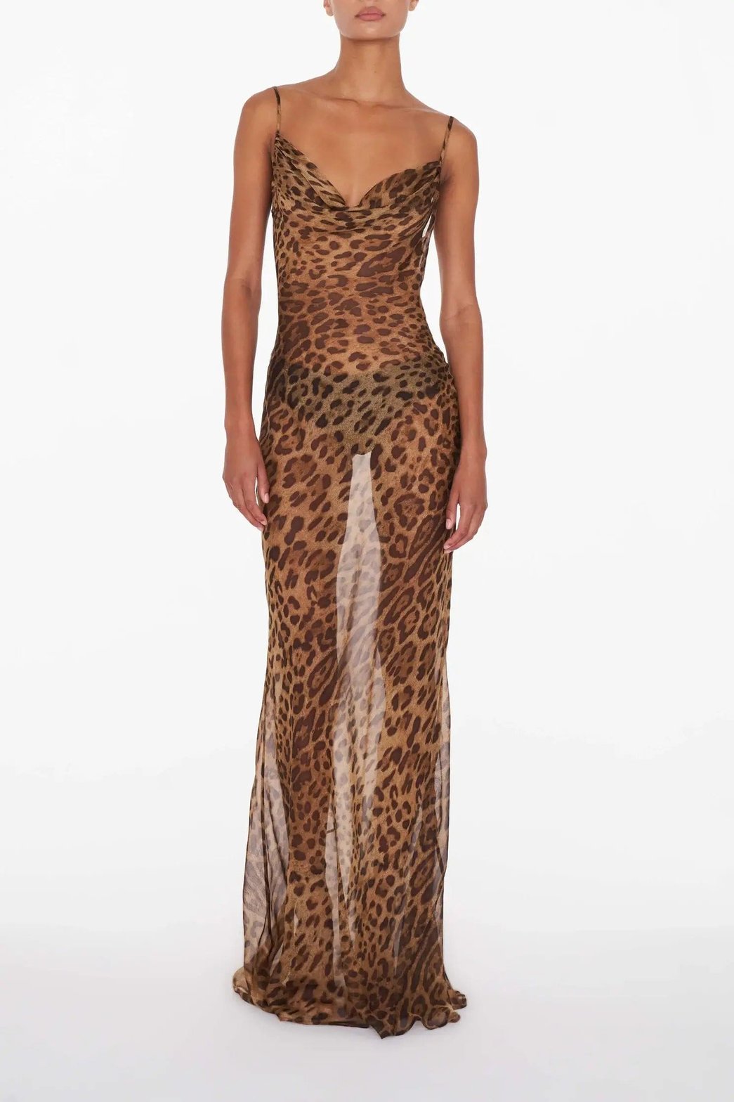 Robe de soirée léopard gracieux