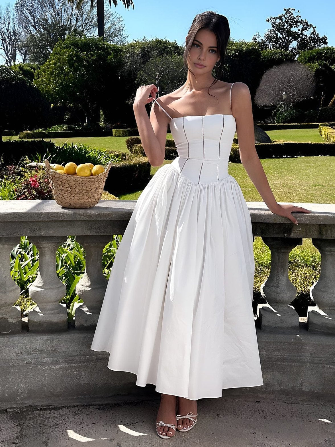 Robe romantique blanche légère douceur
