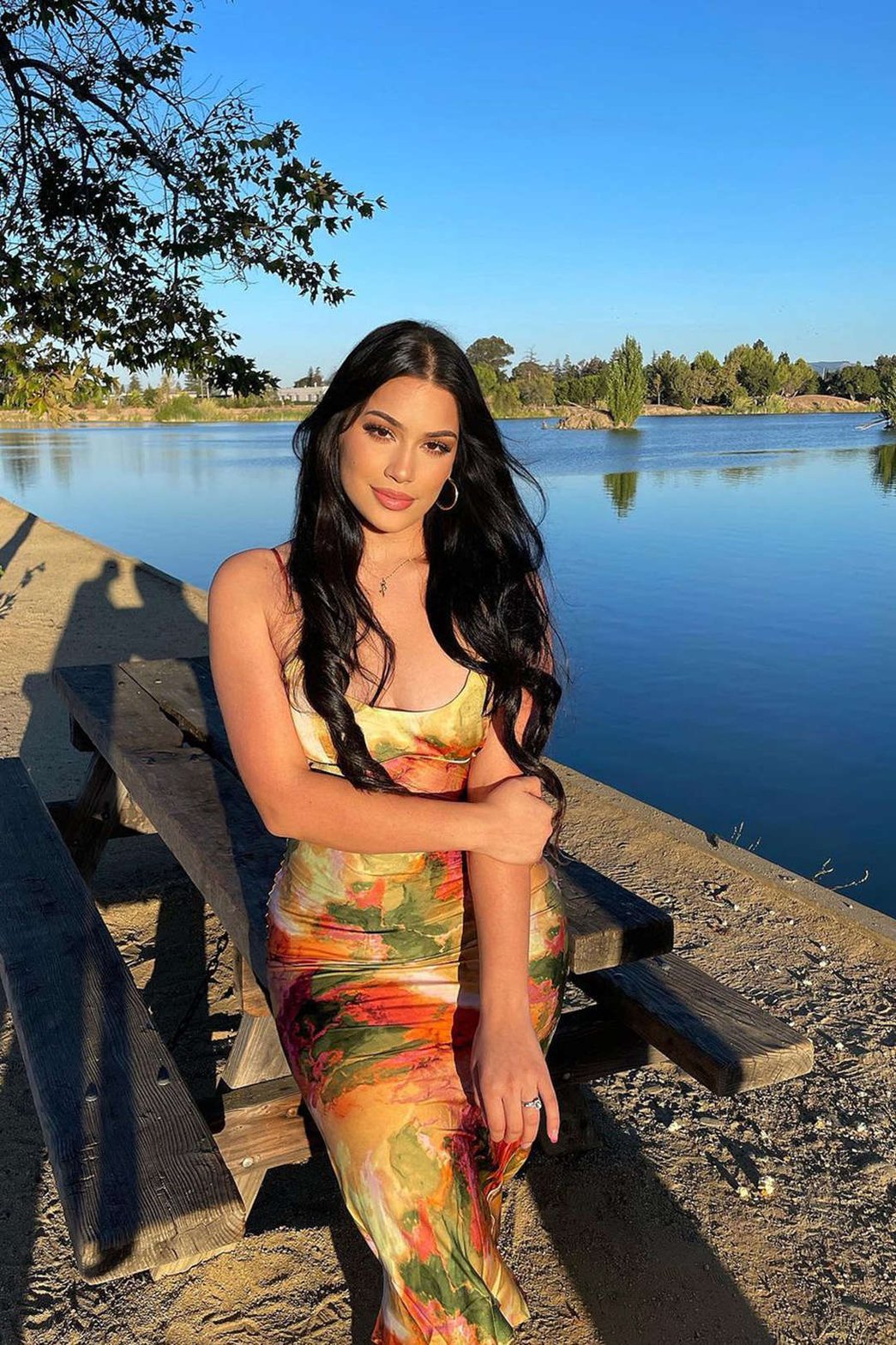 Robe élégante multicolore wave