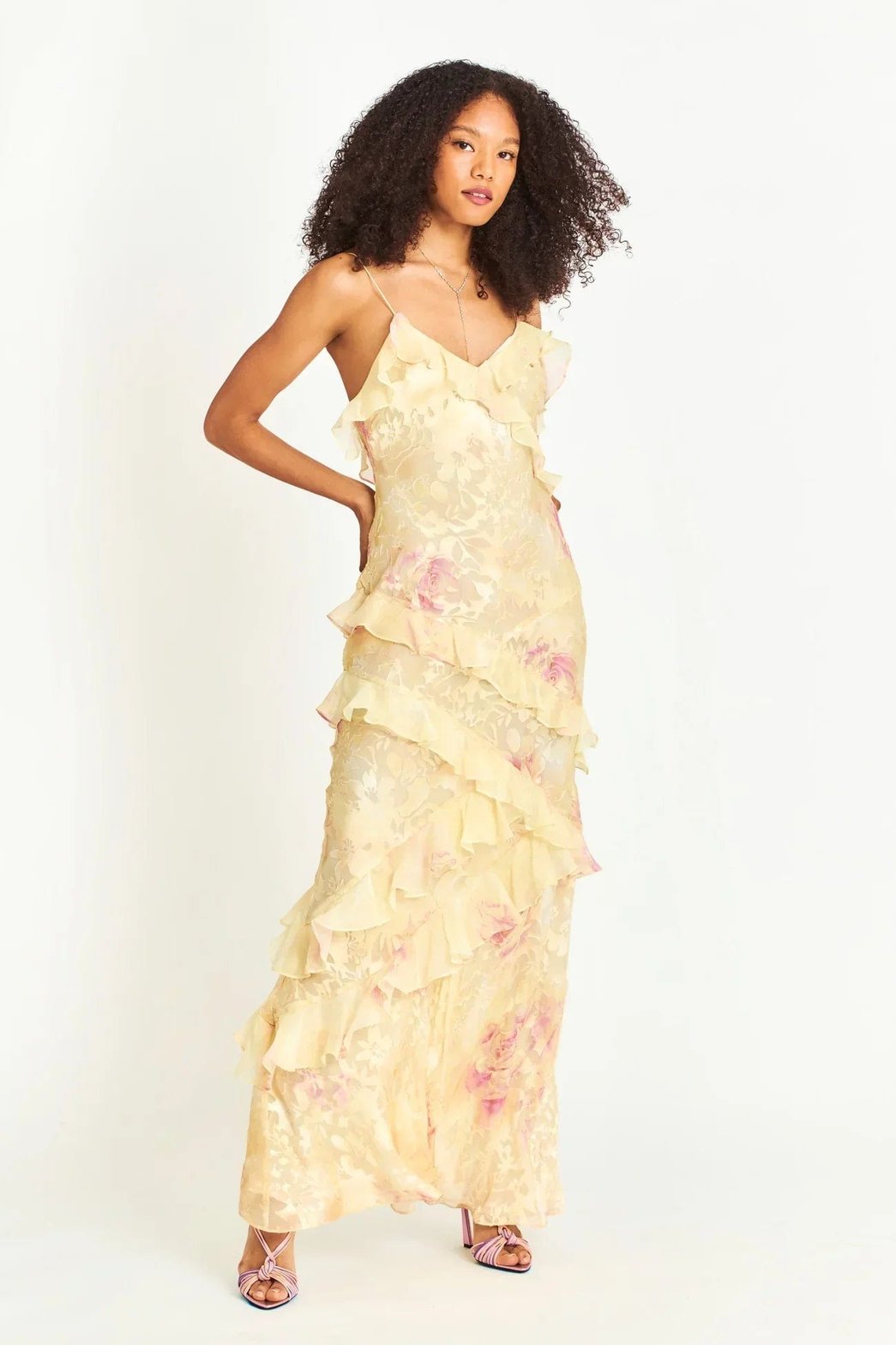 Robe longue de soirée jade