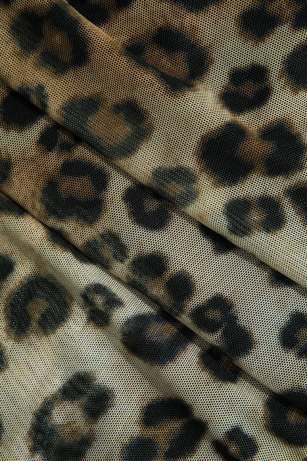 Robe longue léopard dos nu sophistiquée soie