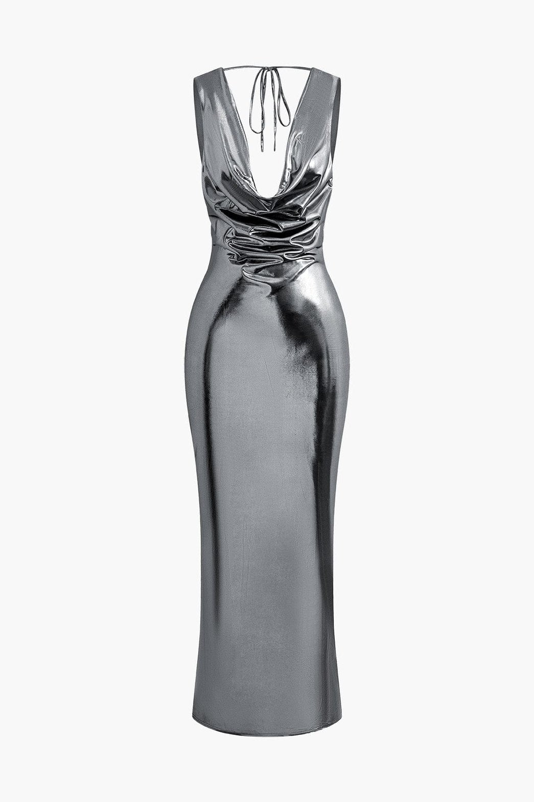 Robe longue élégante vue complète rubis