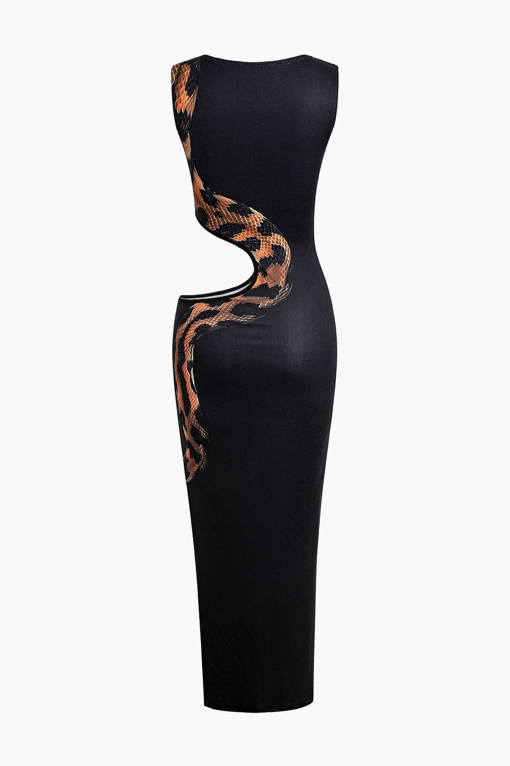 Robe ajustée motif python chic