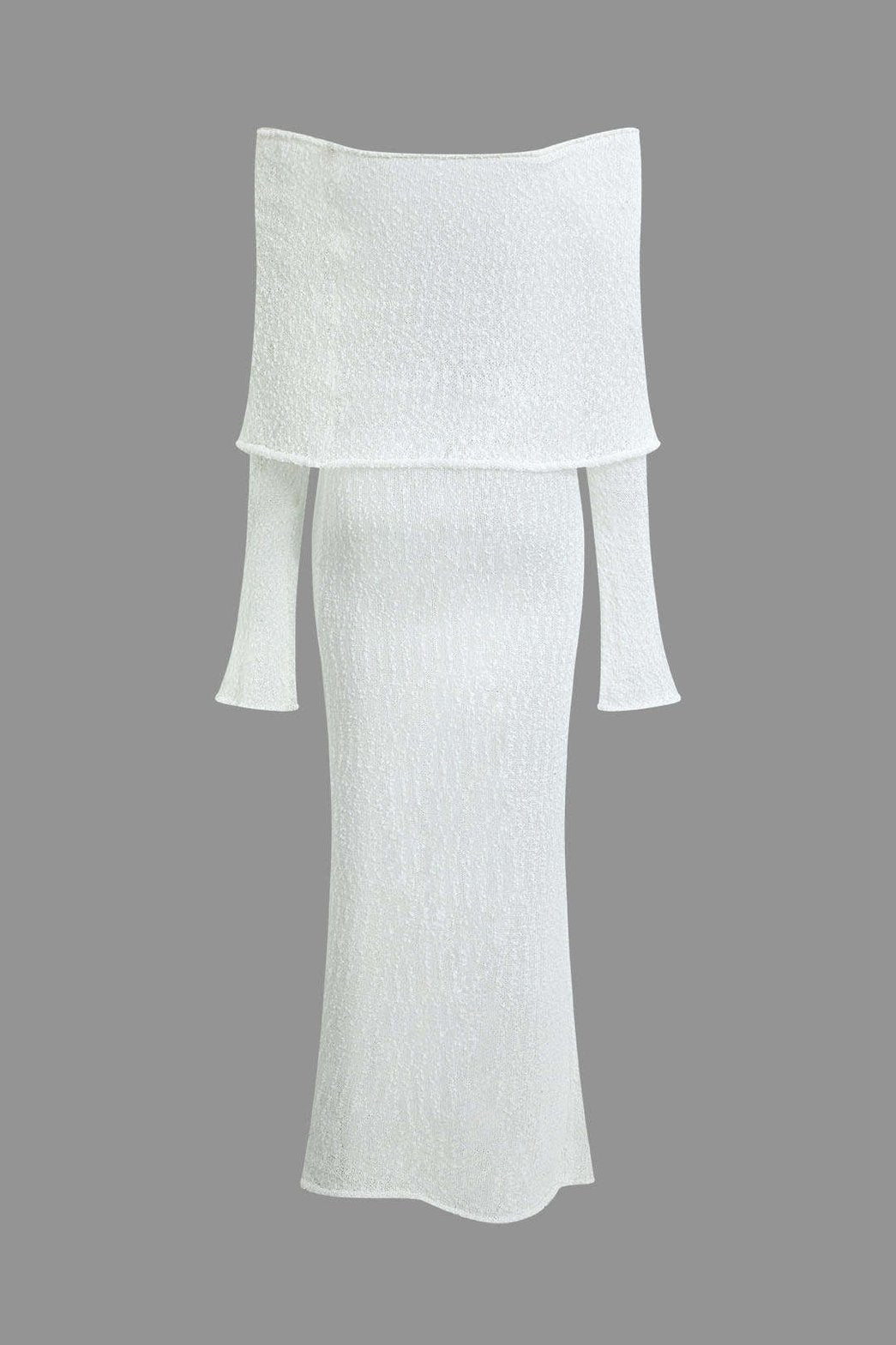 Robe longue blanche moulante chic