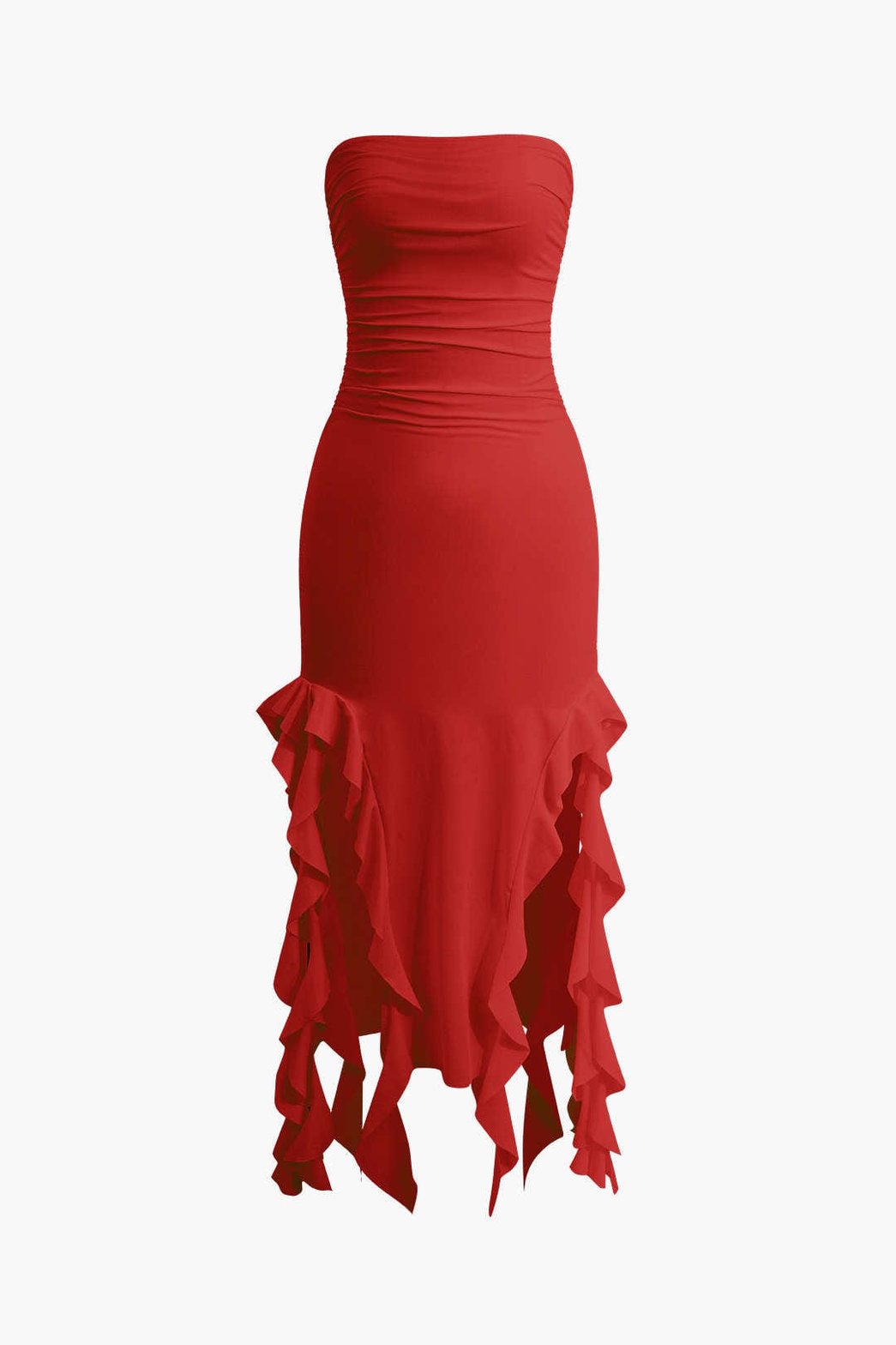 Robe Longue Plissée Asymétrique Élégante