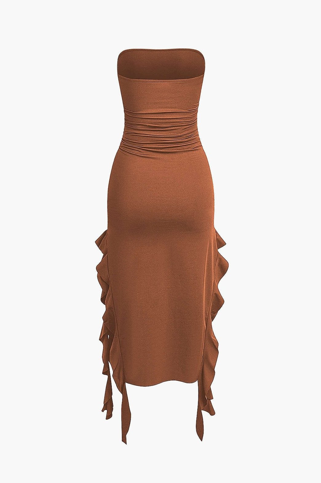 Robe Longue Plissée Asymétrique Élégante