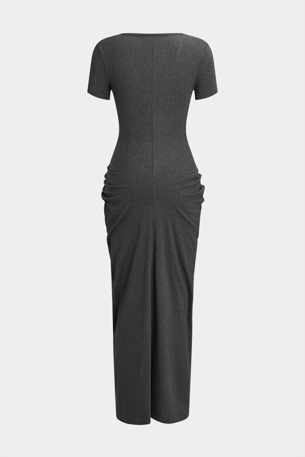 Robe longue plissée vue de dos éclair