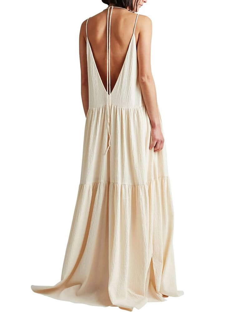 Robe longue plissée Ocean Breeze détail plissé - Brise