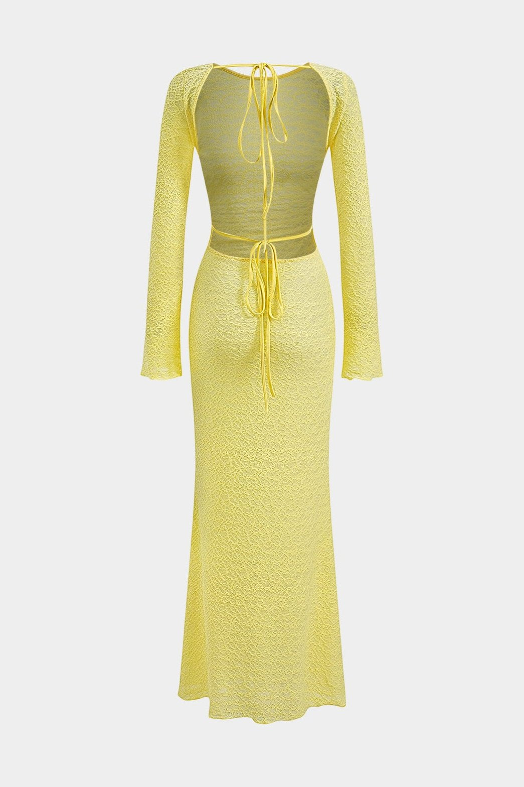 Robe longue texturée dos nu vue de dos étoile