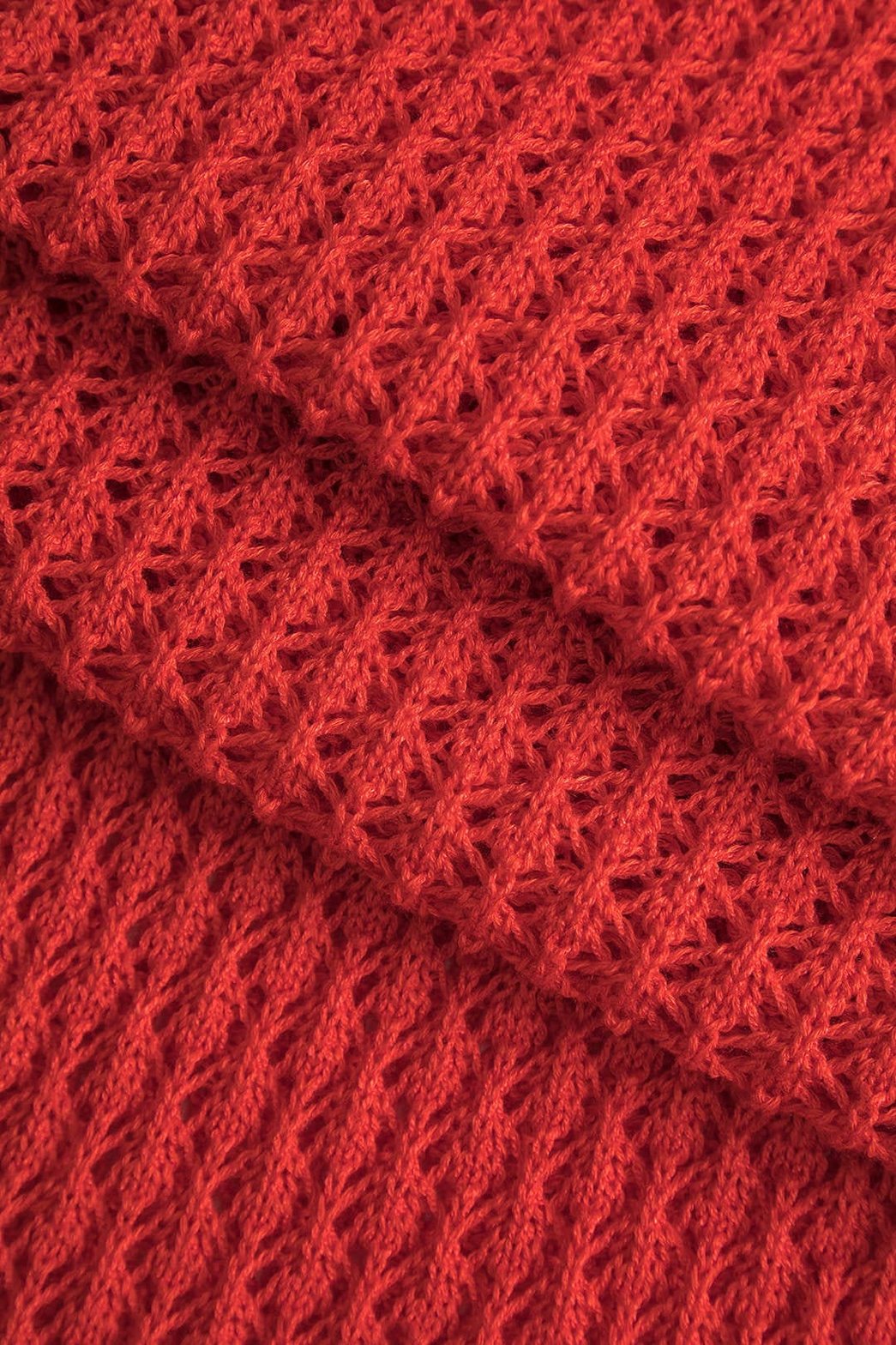 Robe tricot rouge ajustée danse