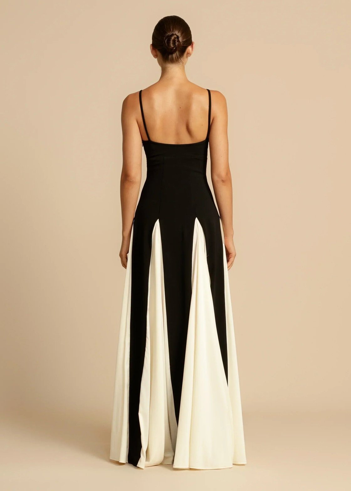 Robe de soirée longue bicolore lune