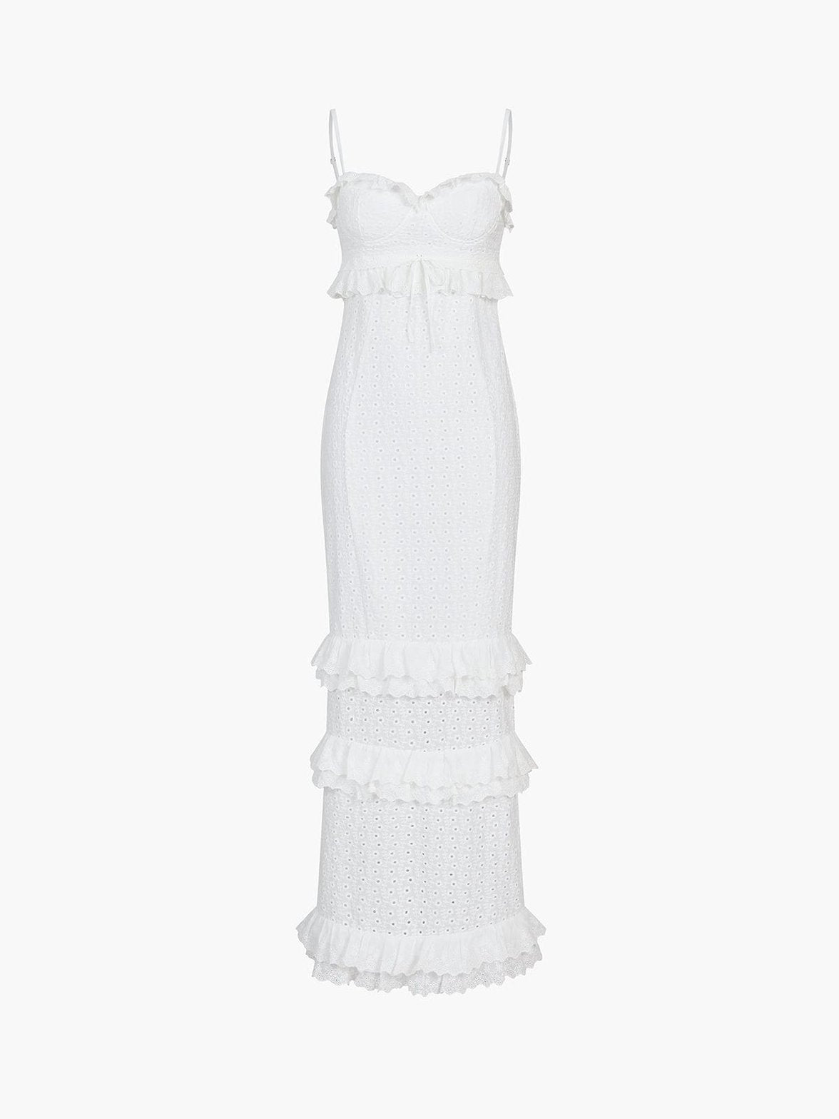 Robe maxi blanche coton aérien