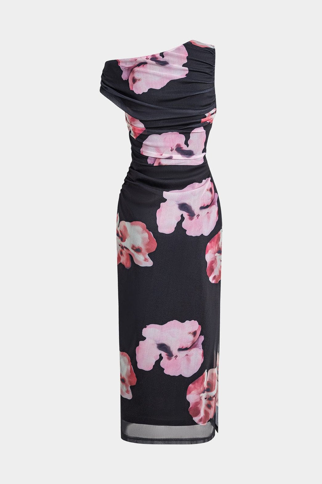 Robe midi fleurie vue de dos soleil