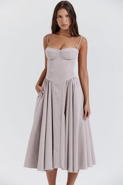 Robe Midi Corset Élégante