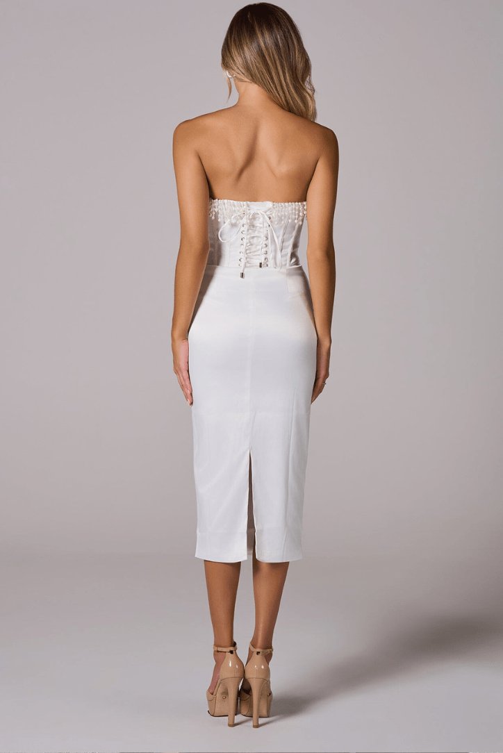 Robe midi corset vue d'ensemble chic