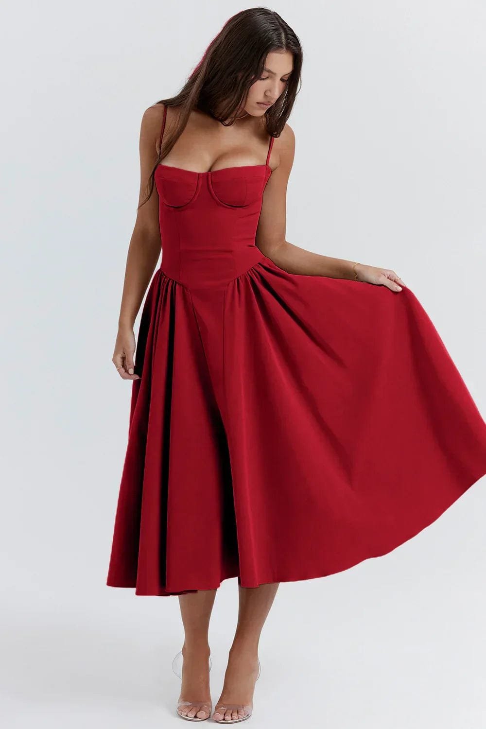 Robe Midi Corset Élégante