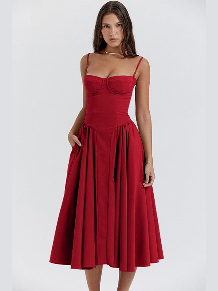 Robe midi coupe flatteuse lune