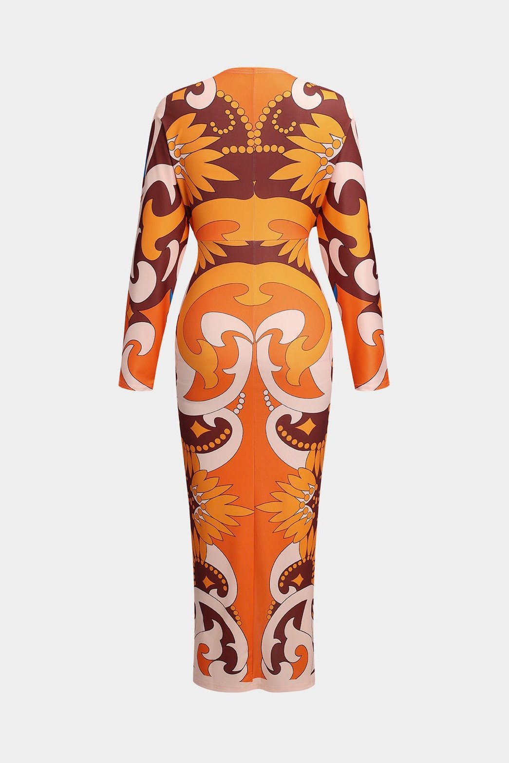 Robe midi motif tropical étoile