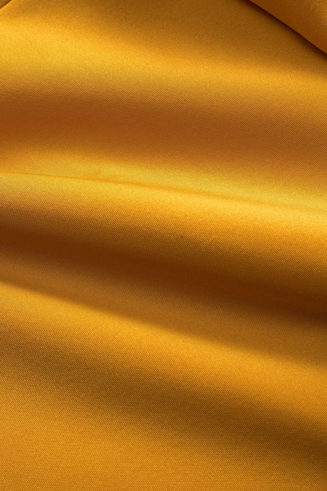 Robe midi sophistiquée jaune miel