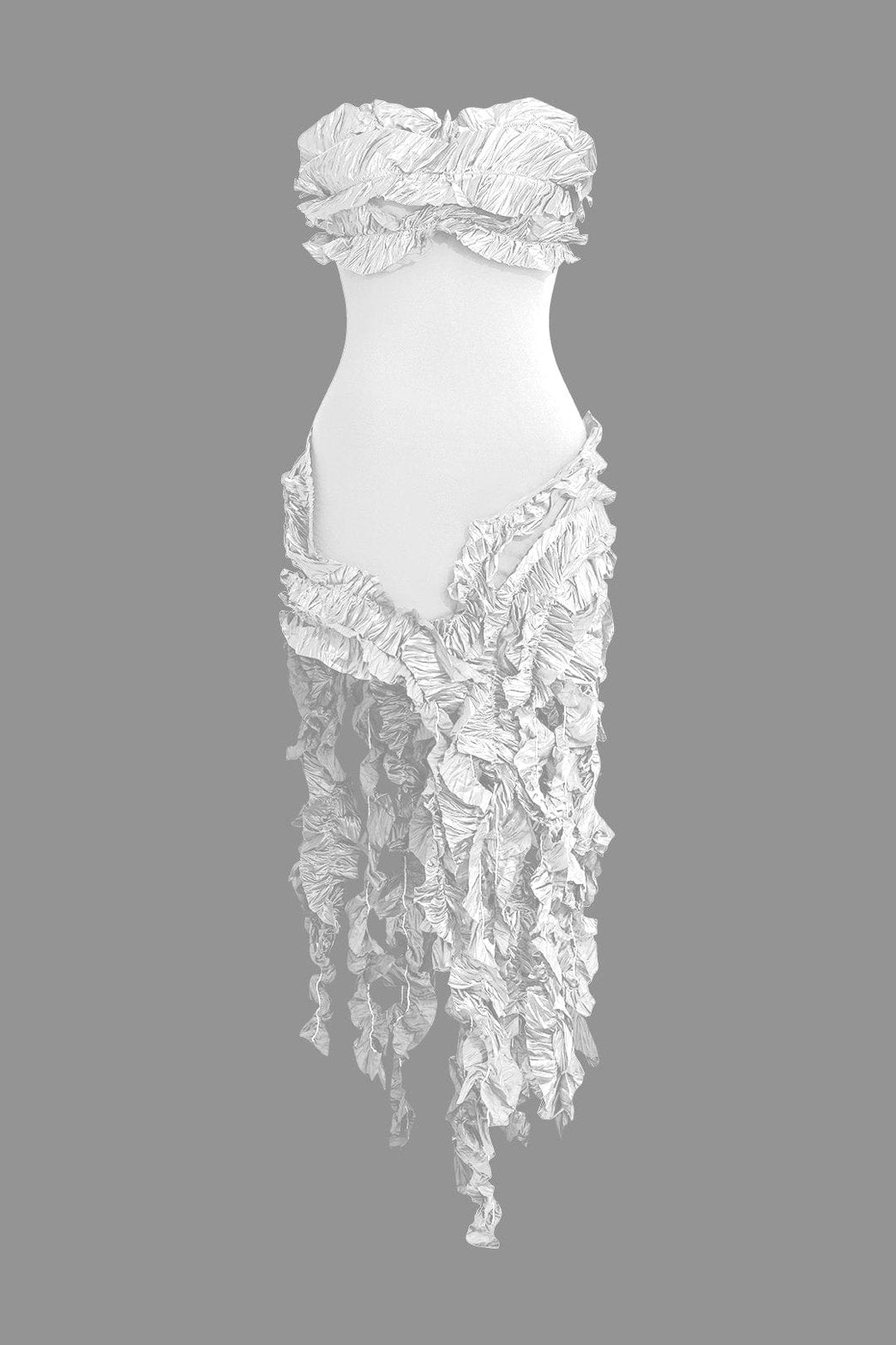 Robe Midi Élégante à Volants Émeraude