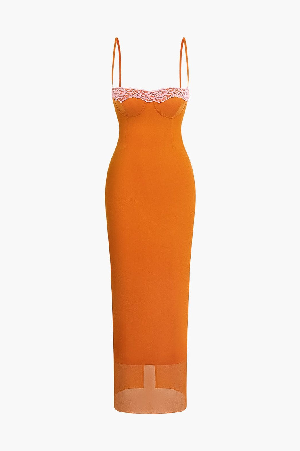 Robe midi orange vue de dos danse