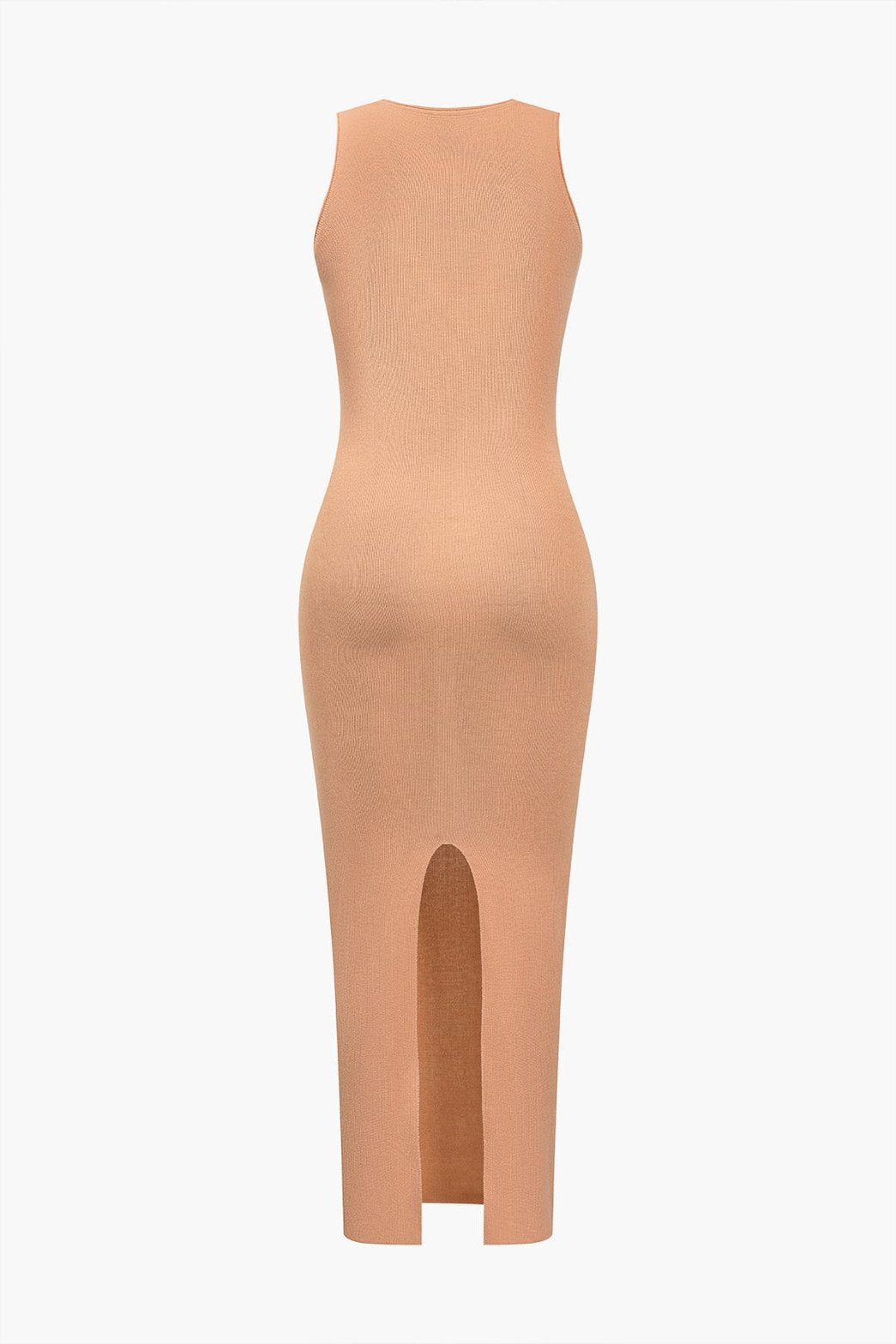 Robe longue fendue en maille extensible étoile