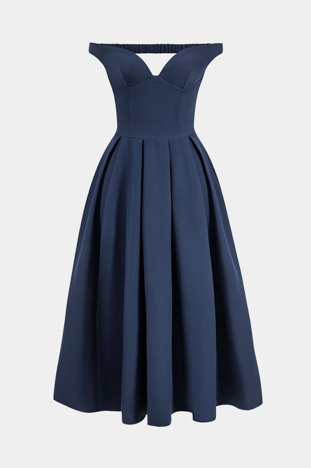 Robe midi plissée élégante vue de face soleil