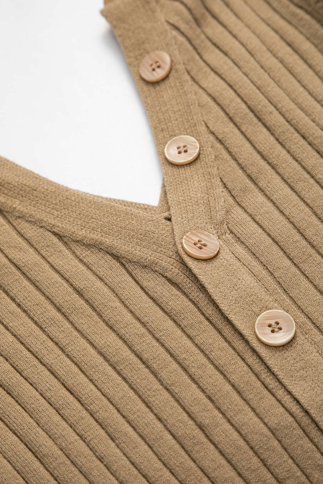 Robe midi tricotée beige vue de dos harmonie