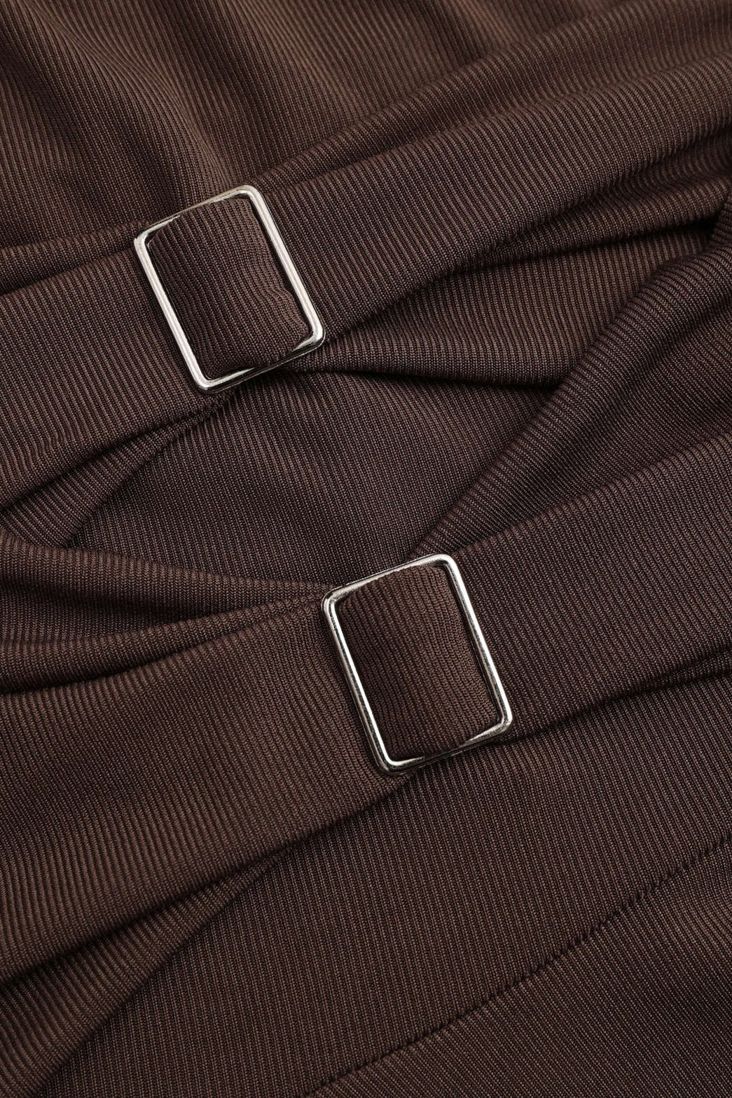 Robe mini ajustée métallisée détail fronces lune