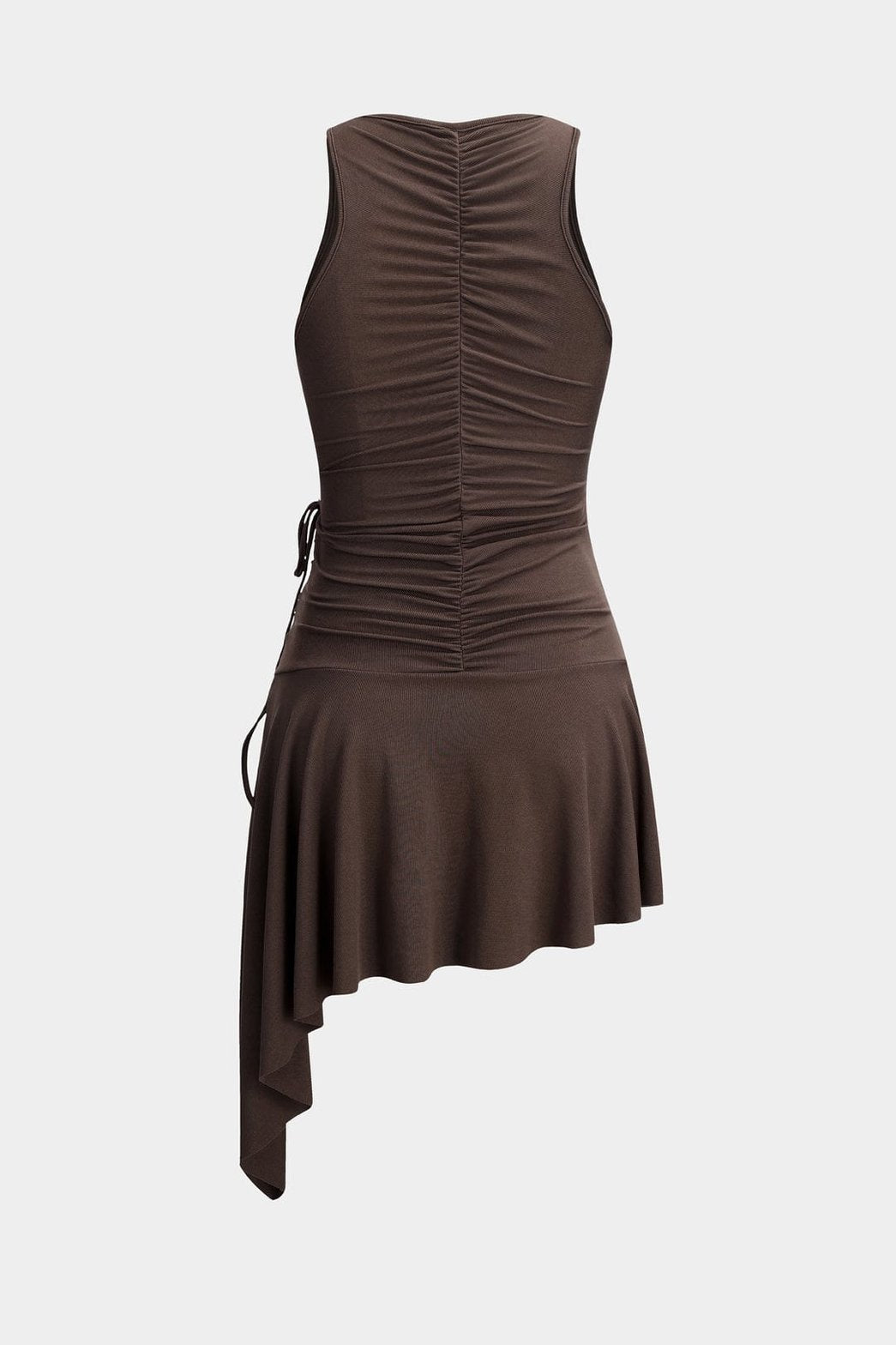 Robe mini ajustée métallisée vue de dos soleil