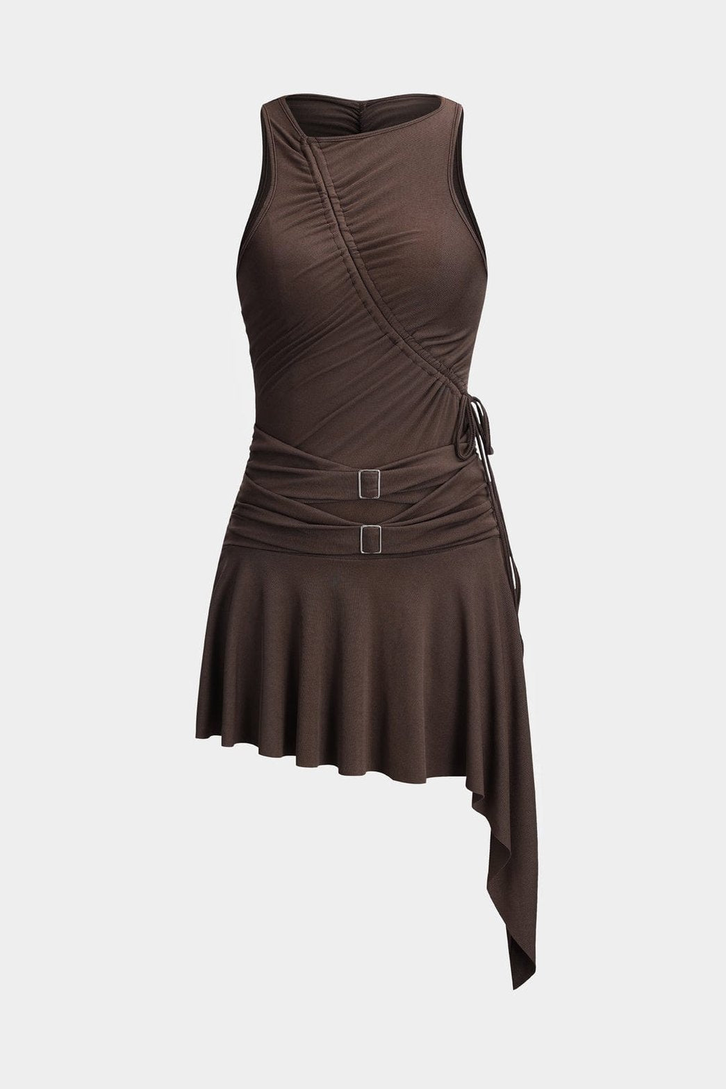 Robe mini ajustée métallisée vue de face papillon