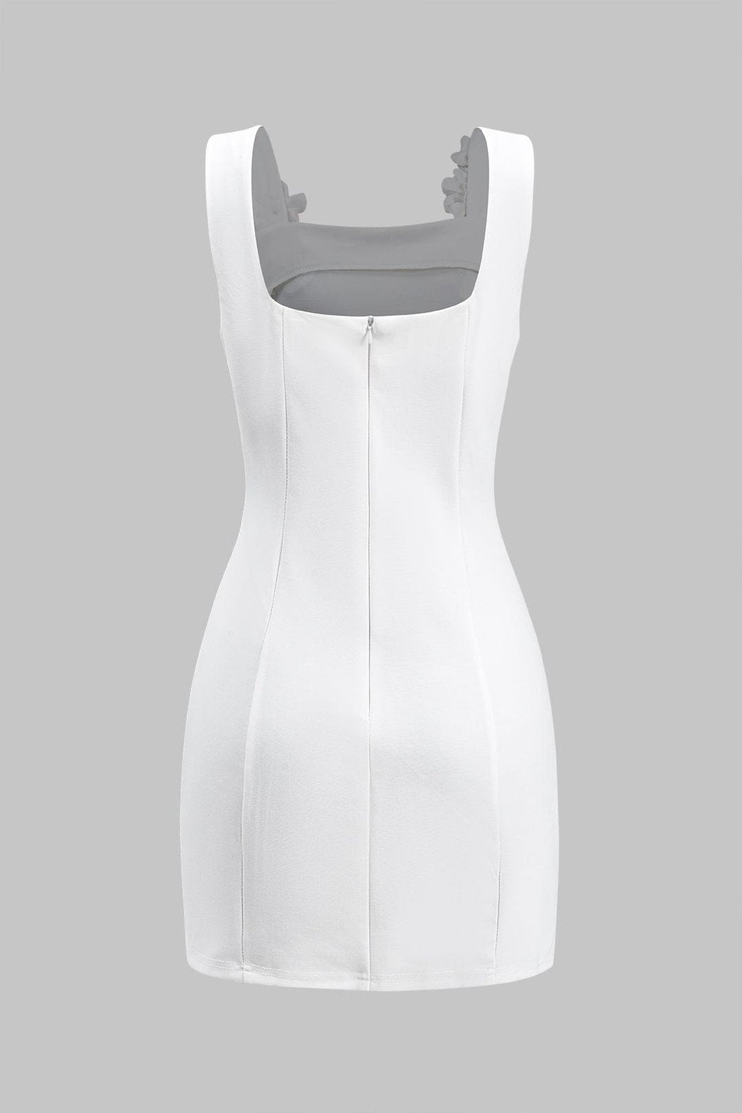 Robe mini fleurie 3D vue de dos soleil