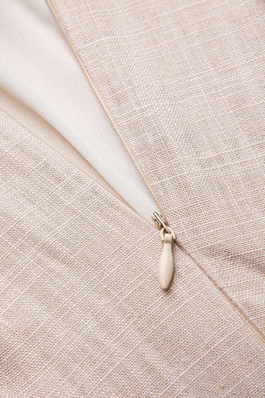 Robe mini lin beige vue côté plage