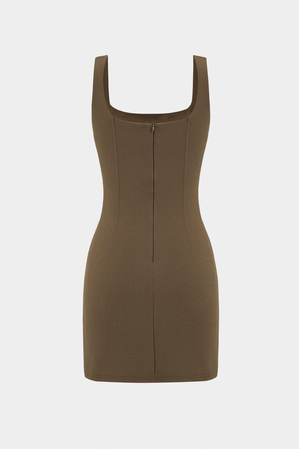 Robe moulante col carré vue de dos - Soleil