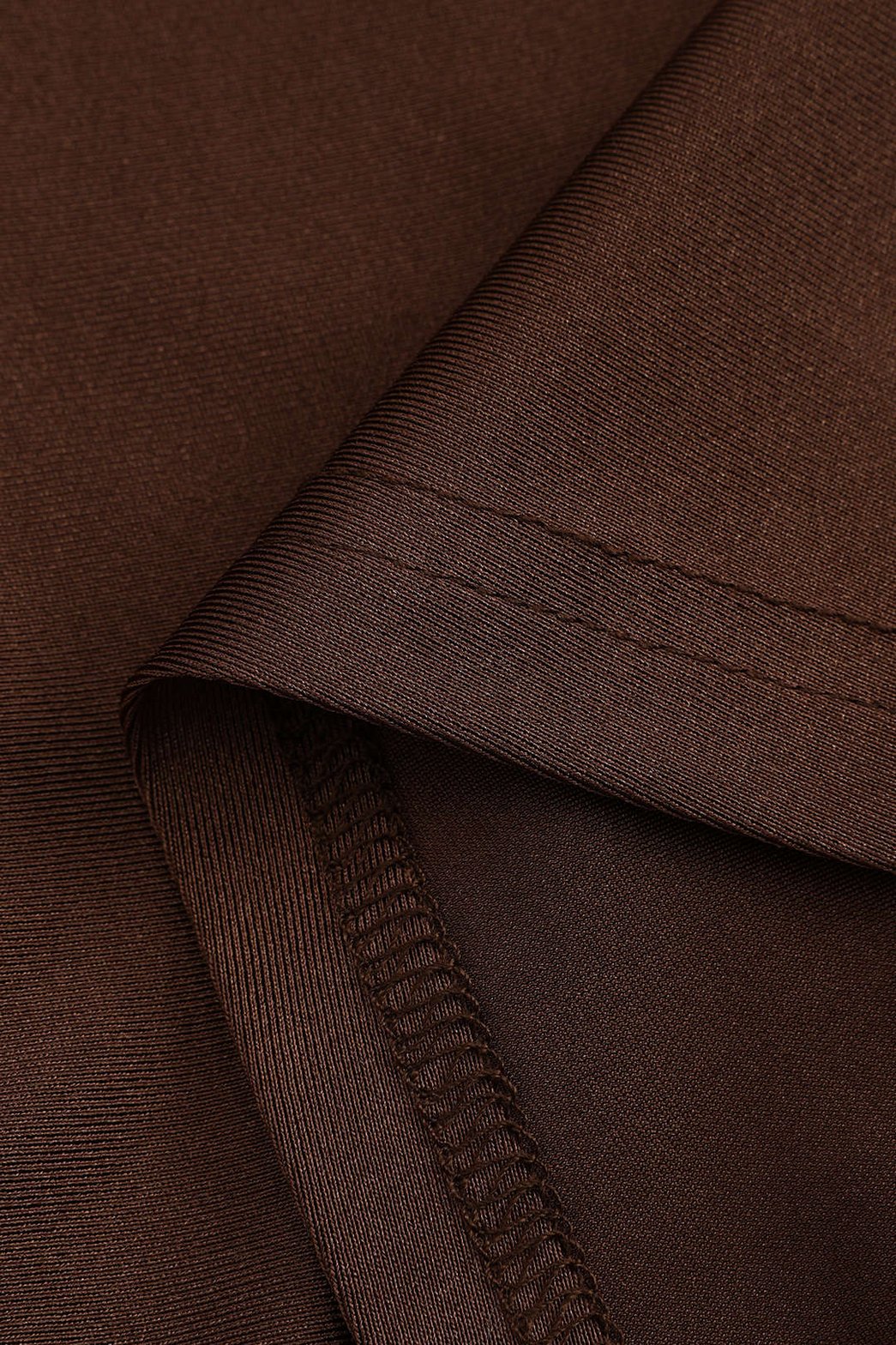 Robe courte moulante marron détail drapé nuage