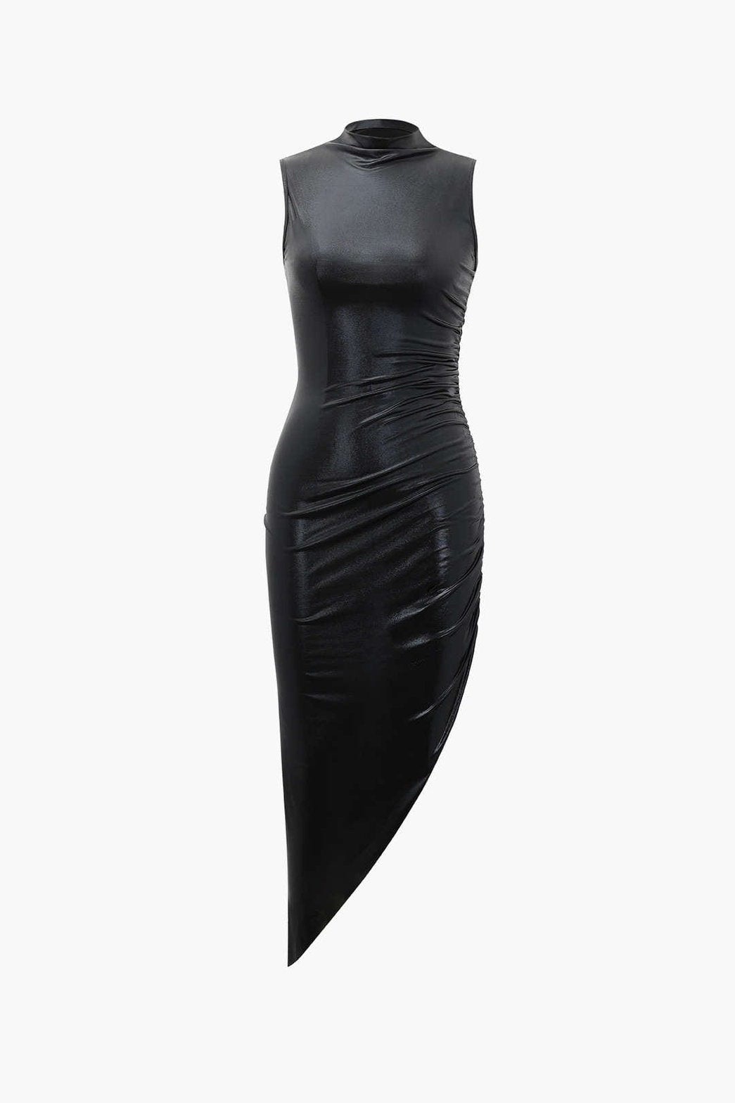Robe longue brillante asymétrique lune