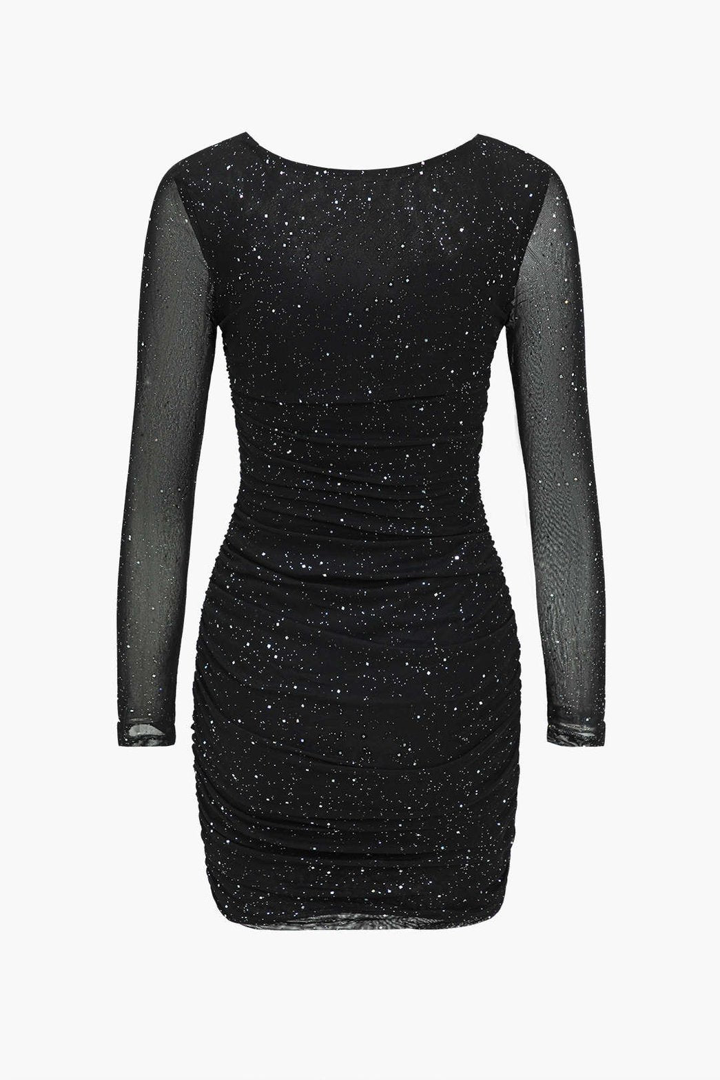 Robe moulante courte en mesh noir - Lune